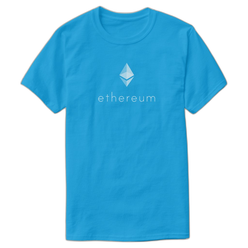 Ethereum (ETH) Blockchain White Graphic T-Shirt